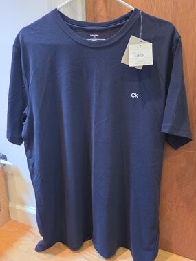 Calvin Klein Navy Blue Short Sleeve CK Logo Tee